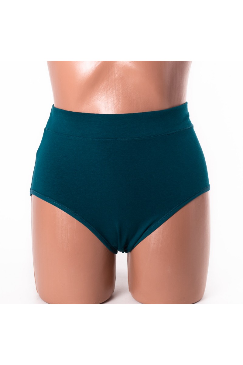 Жіночі трусики бавовна Antifu 612 смарагдові k3478-10