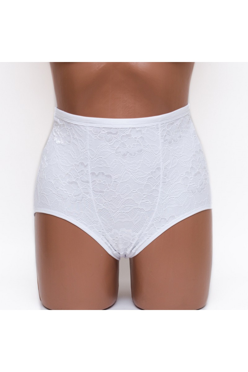 Женские хлопковые трусики высокой посадки Anttifu 636 белые k3836-5