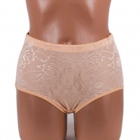 Жіночі бавовняні трусики із мереживом Anttifu 646 бежеві 4174-7