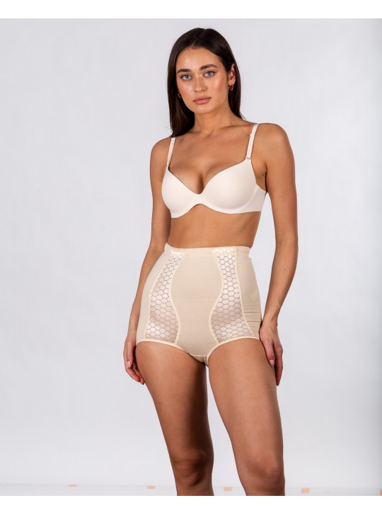 Коригуючі труси-утяжка бавовна Anttifu 6597 бежеві 7062-2