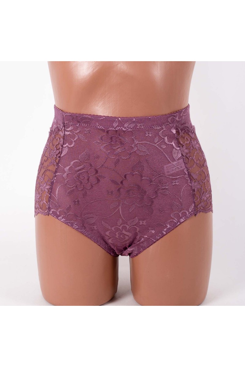 Трусики жіночі мереживні завищена посадка Anttifu 676 мокко 4267-5