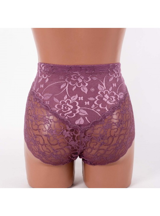 Трусики жіночі мереживні завищена посадка Anttifu 676 мокко 4267-5