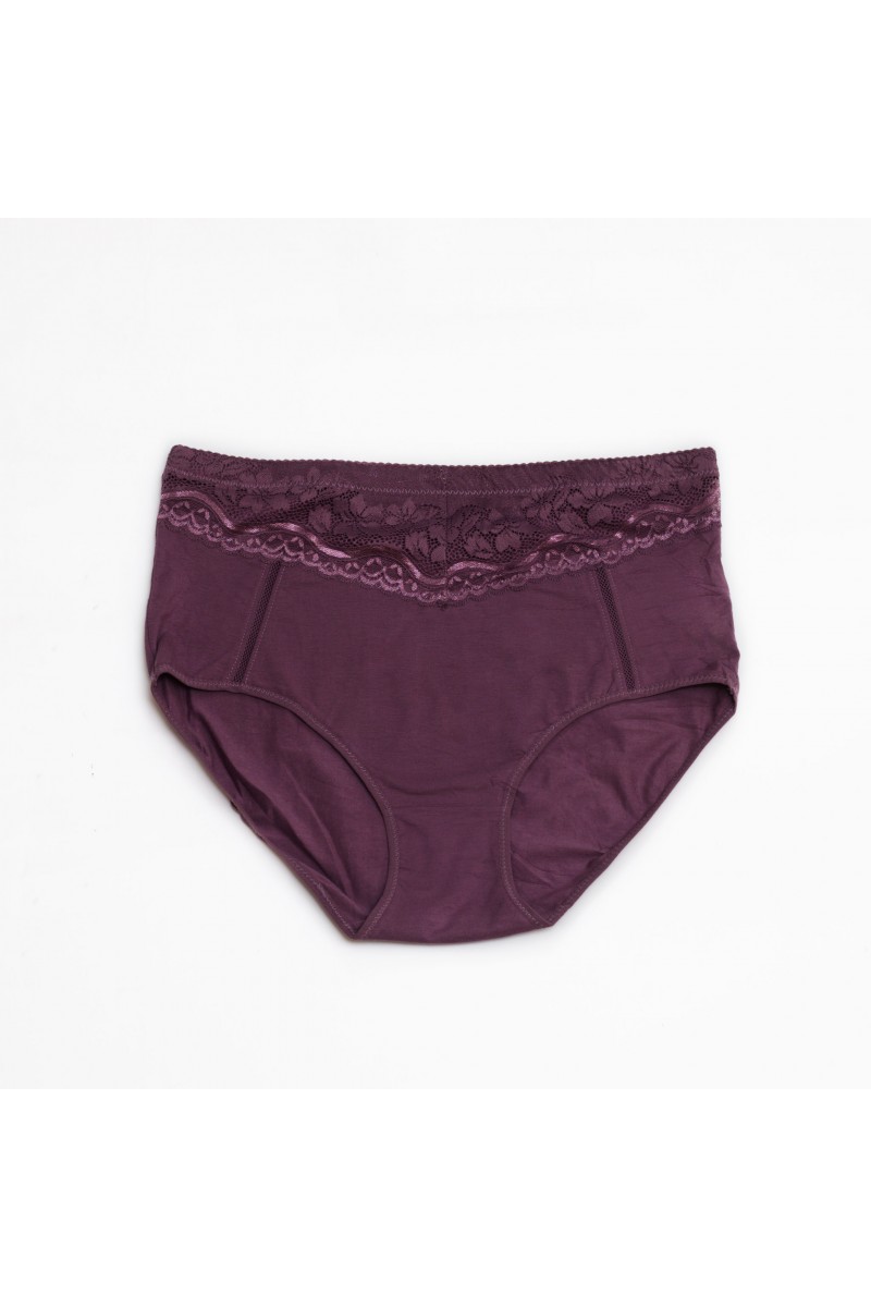 Женские хлопковые трусики высокой посадки Anttifu 7766 мокко k3732-2