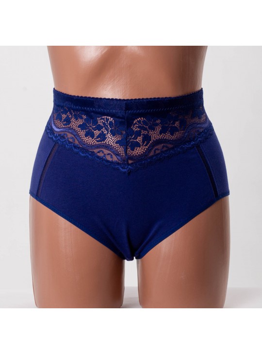 Жіночі бавовняні трусики високої посадки Anttifu 7766 сині k3732-8
