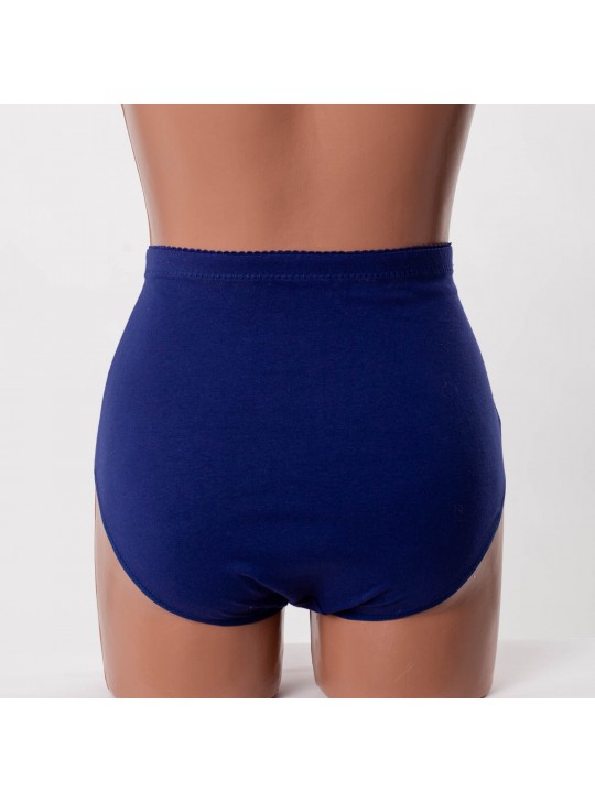 Жіночі бавовняні трусики високої посадки Anttifu 7766 сині k3732-8