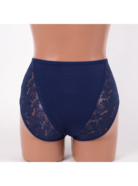 Труси бавовняні з мереживом Anttifu 799 синие 4252-6