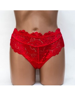 Жіночі труси мікрофібра з мереживом Biweier 1063 червоні 4405-10