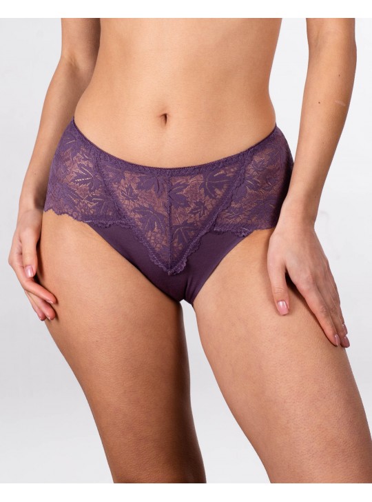 Трусики бавовна з мереживом Biweier 9298 мокко 4209-8