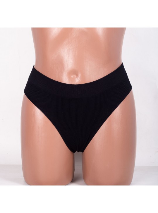 Жіночі трусики-стрінги рубчик Dyana 3968 чорний 4327-6