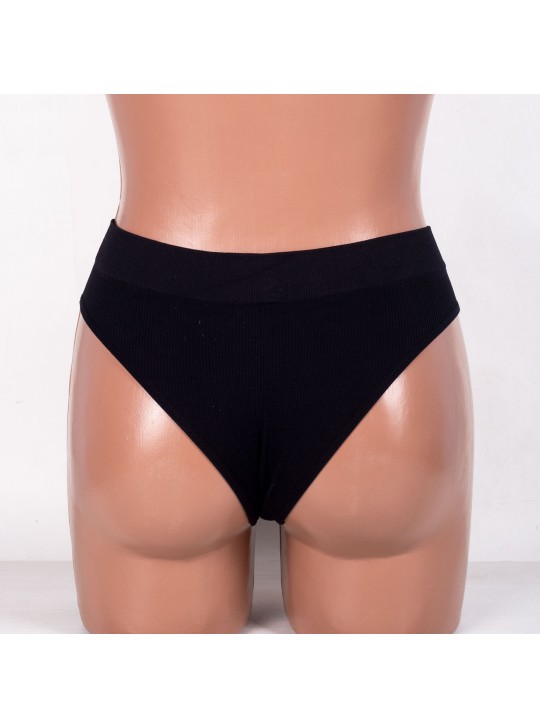 Жіночі трусики-стрінги рубчик Dyana 3968 чорний 4327-6