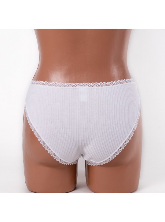 Труси трикотаж рубчик Dyana 9297 білі 4224-2