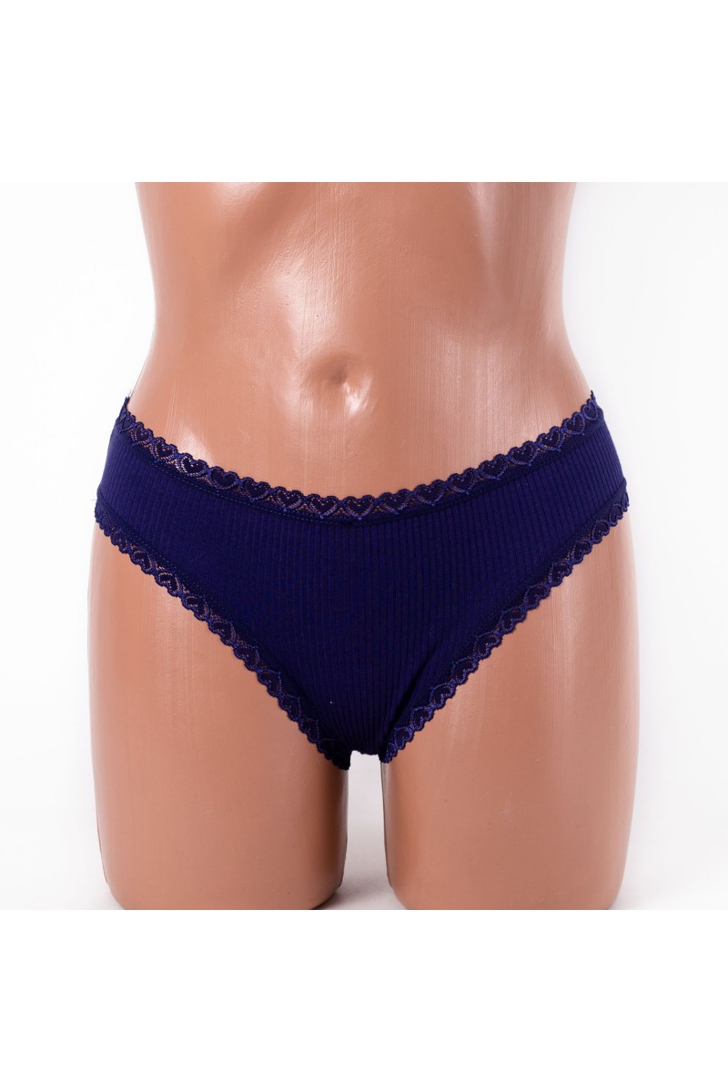 Труси трикотаж рубчик Dyana 9297 сині 4224-3