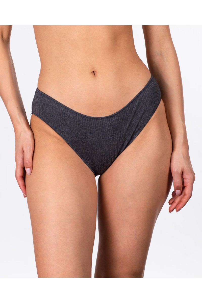 Бавовняні трусики в рубчик Dyana 9145 сірі 4199-2