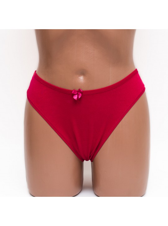 Трусики женские бразилиана хлопок ER and DO малиновые k3401-11