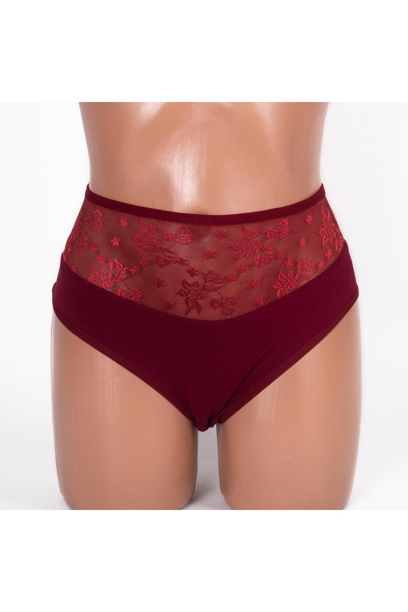 Трусики жіночі бавовна ER and DO бордові 3939-3