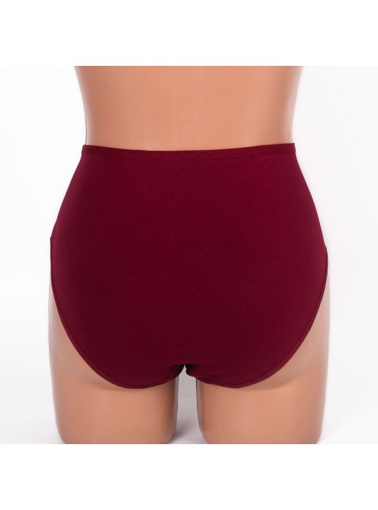 Трусики жіночі бавовна ER and DO бордові 3939-3
