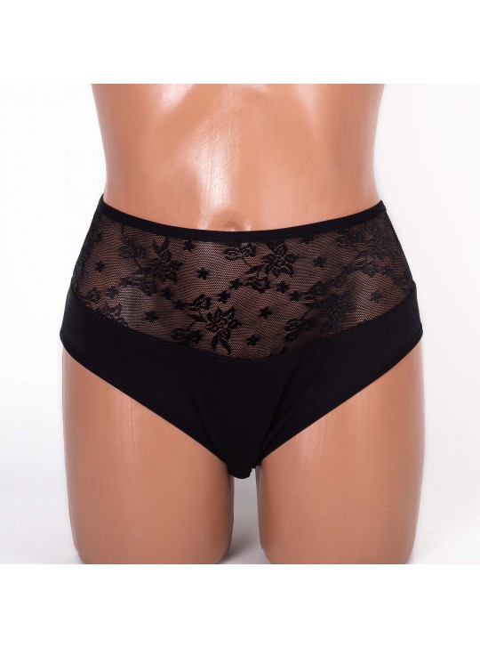 Трусики жіночі бавовна ER and DO чорні 3939-2