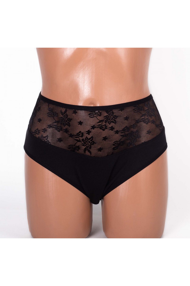 Трусики жіночі бавовна ER and DO чорні 3939-2