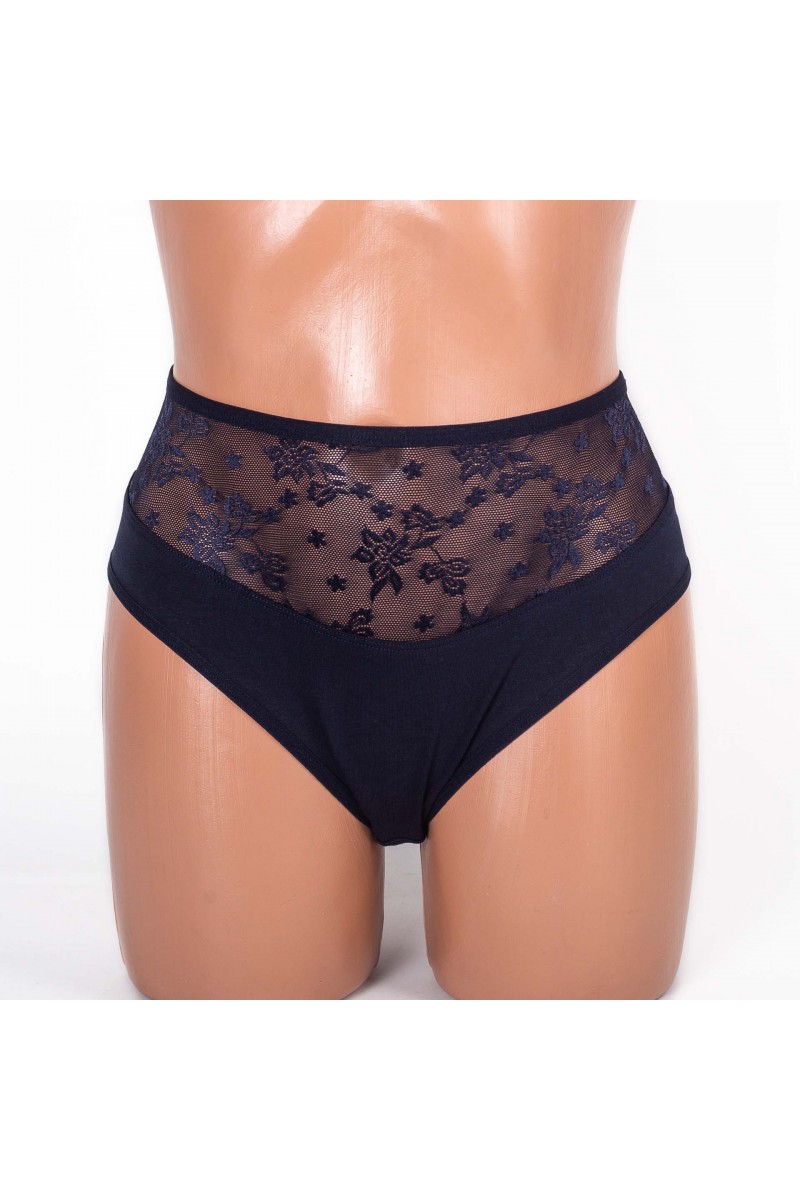 Трусики жіночі бавовна ER and DO сині 3939-4