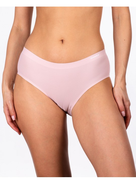 Жіночі безшовні трусики з перфорацією Greenice 1026 пудра 4197-4