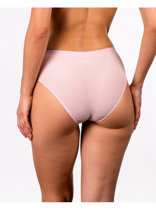 Жіночі безшовні трусики з перфорацією Greenice 1026 пудра 4197-4
