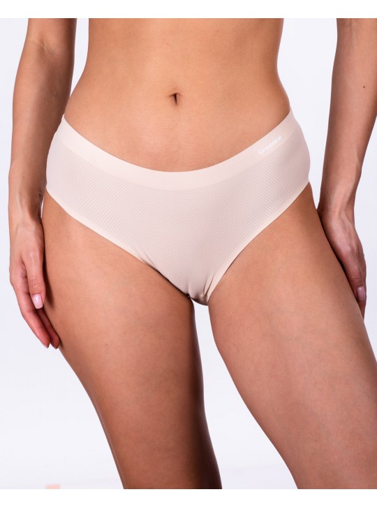 Жіночі безшовні трусики з перфорацією Greenice 1026 бежеві 4197-2