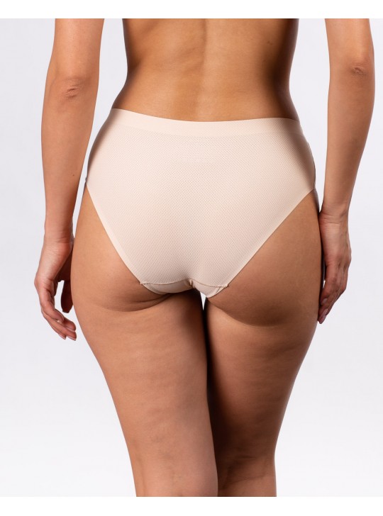 Жіночі безшовні трусики з перфорацією Greenice 1026 бежеві 4197-2