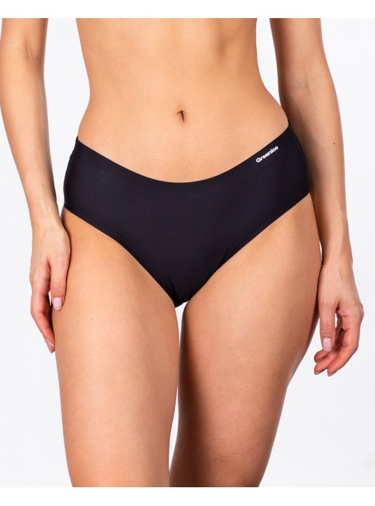 Жіночі безшовні трусики з перфорацією Greenice 1026 чорні 4197-1