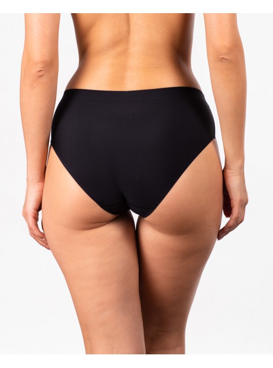 Жіночі безшовні трусики з перфорацією Greenice 1026 чорні 4197-1