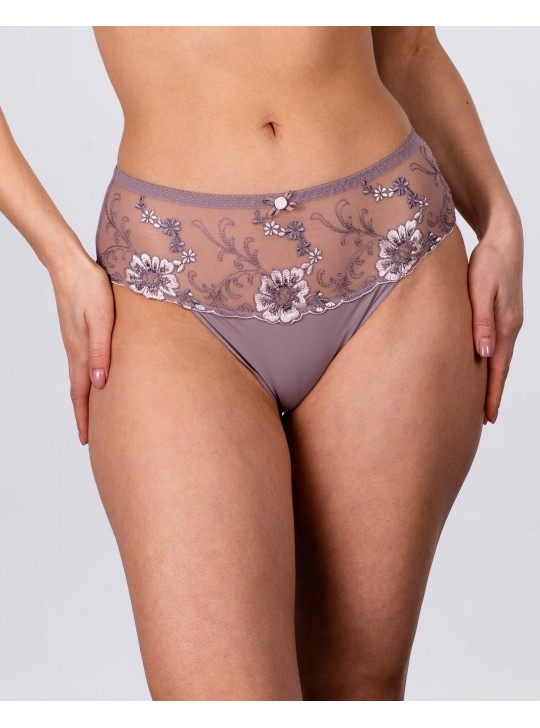 Жіночі труси мікрофібра з вишивкою Lanny mode 21775 капучино k3758-2