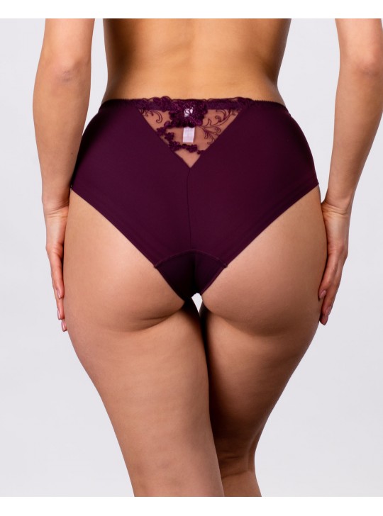 Жіночі труси мікрофібра з вишивкою Lanny mode 21775 марсала k3758-7