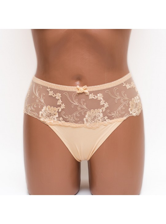 Жіночі труси мікрофібра з вишивкою Lanny mode 21775 бежеві k3758-5