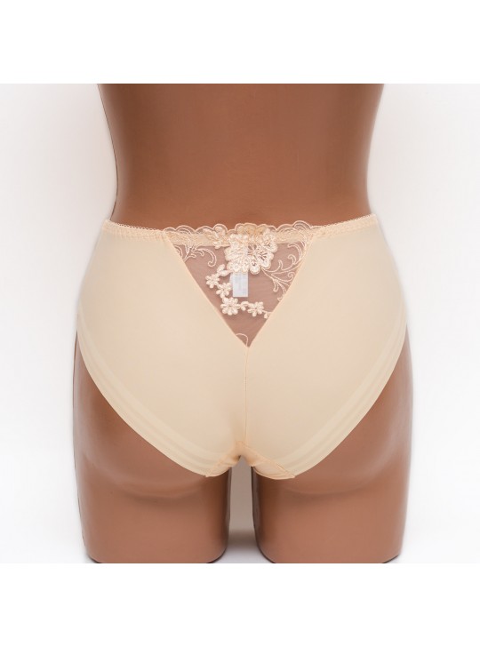 Жіночі труси мікрофібра з вишивкою Lanny mode 21775 бежеві k3758-5