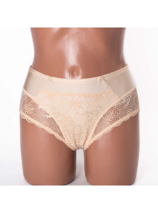  Жіночі труси Lanny mode мікрофібра з мереживом 51022 бежеві 3948-1