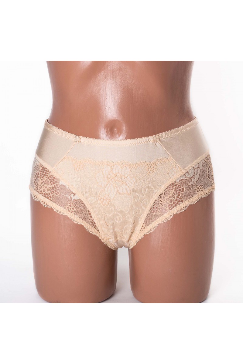  Жіночі труси Lanny mode мікрофібра з мереживом 51022 бежеві 3948-1