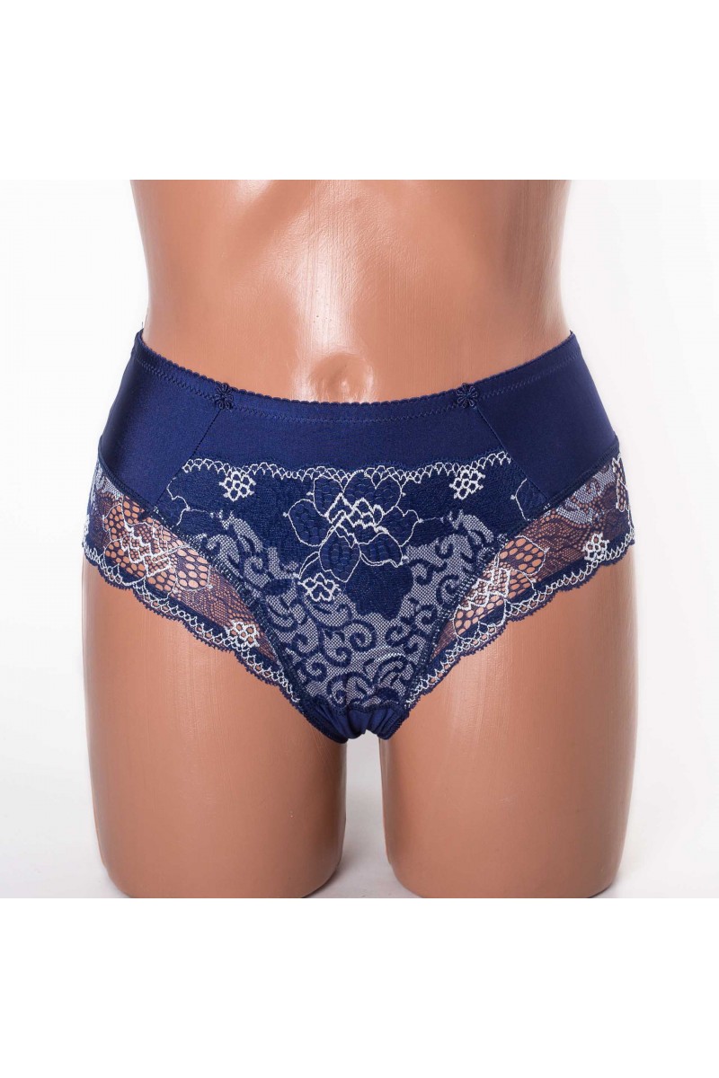  Жіночі труси Lanny mode мікрофібра з мереживом 51022 сині 3948-4