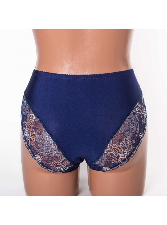  Жіночі труси Lanny mode мікрофібра з мереживом 51022 сині 3948-4