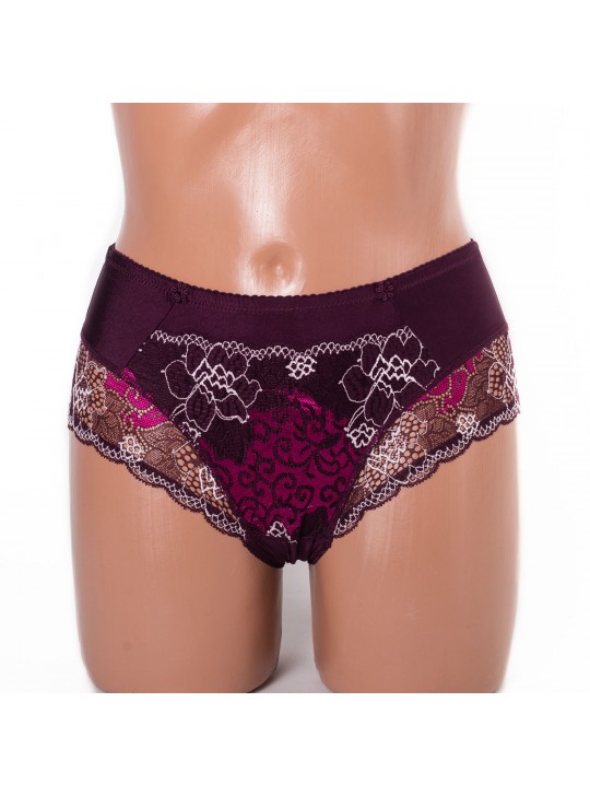  Жіночі труси Lanny mode мікрофібра з мереживом 51022 марсала 3948-7