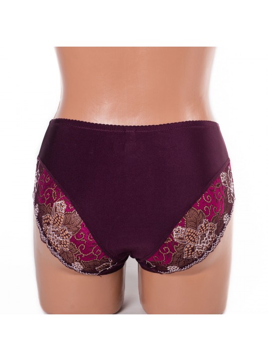 Жіночі труси Lanny mode мікрофібра з мереживом 51022 марсала 3948-7