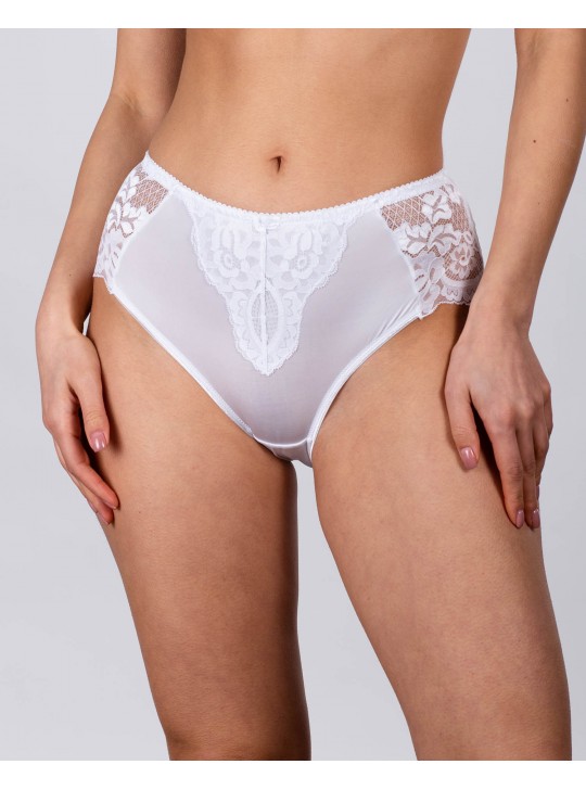 Жіночі труси мікрофібра з мереживом Lanny mode 51171 білі k3637-5
