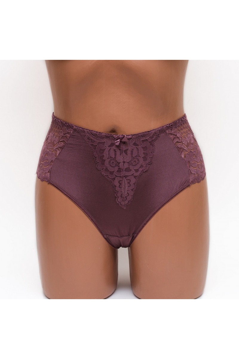 Жіночі труси мікрофібра з мереживом Lanny mode 51171мокко k3637-3