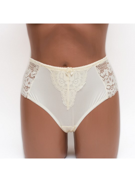 Жіночі труси мікрофібра з мереживом Lanny mode 51171 молочні k3637-1