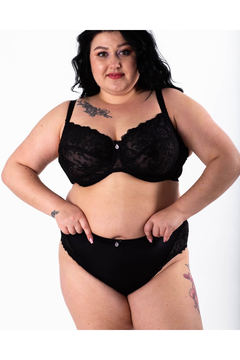 Трусики жіночі мікрофібра з вишивкою Lanny 51294 чорні 4277-4