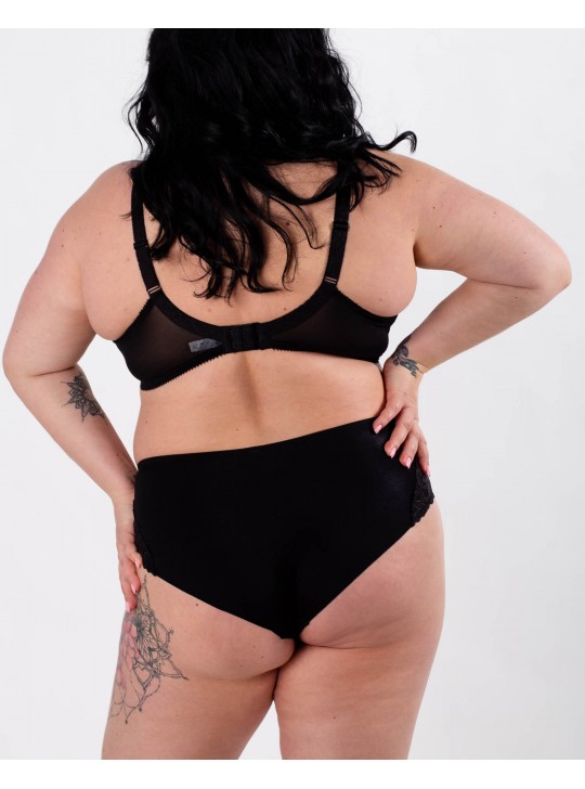 Трусики жіночі мікрофібра з вишивкою Lanny 51294 чорні 4277-4