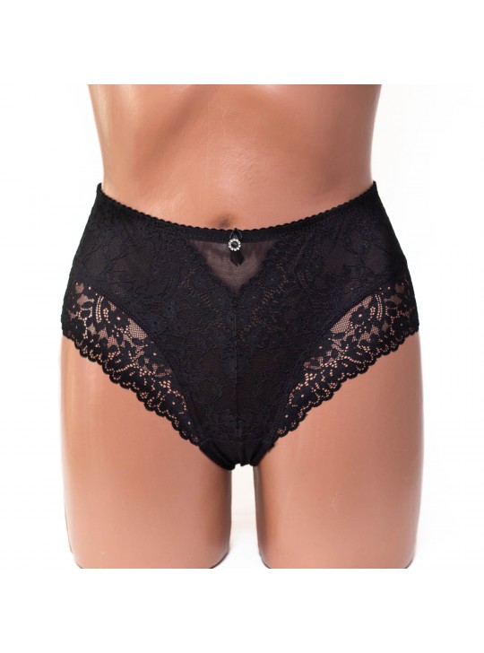 Жіночі труси мікрофібра з мереживом Lanny mode 51399 чорні 4409-2