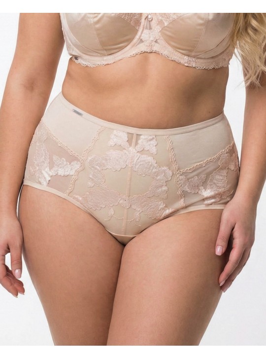 Жіночі труси мікрофібра з вишивкою Lanny mode 51599 бежеві 4410-7