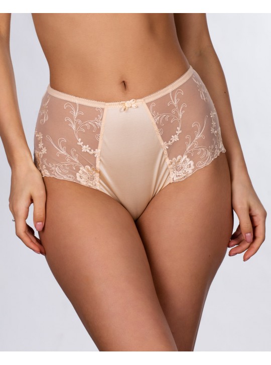 Жіночі труси мікрофібра з вишивкою Lanny mode 51775 бежеві k3494-5