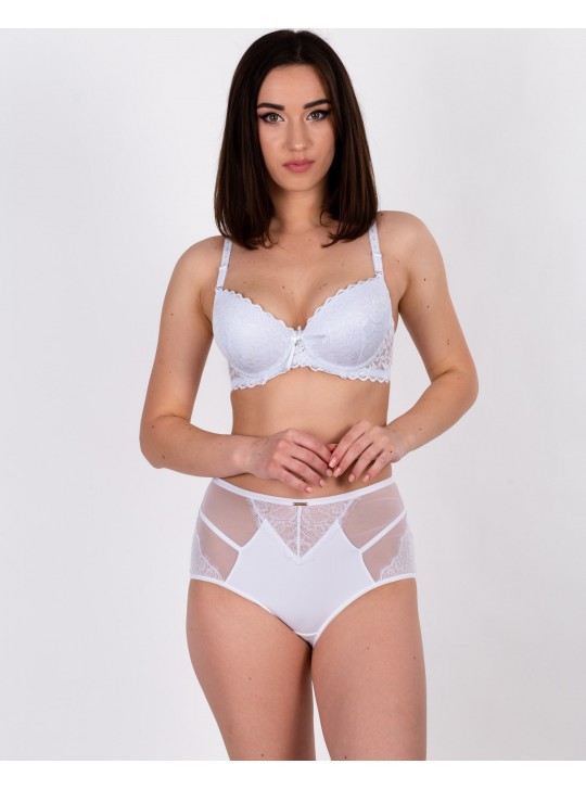 Трусики жіночі завищеної посадки мікрофібра Lanny 51828 білі 4228-7