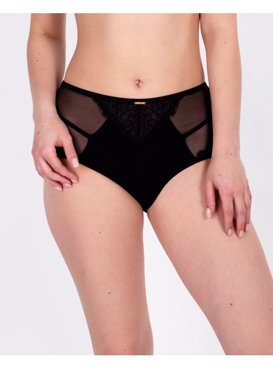 Трусики жіночі завищеної посадки мікрофібра Lanny 51828 чорні 4228-5