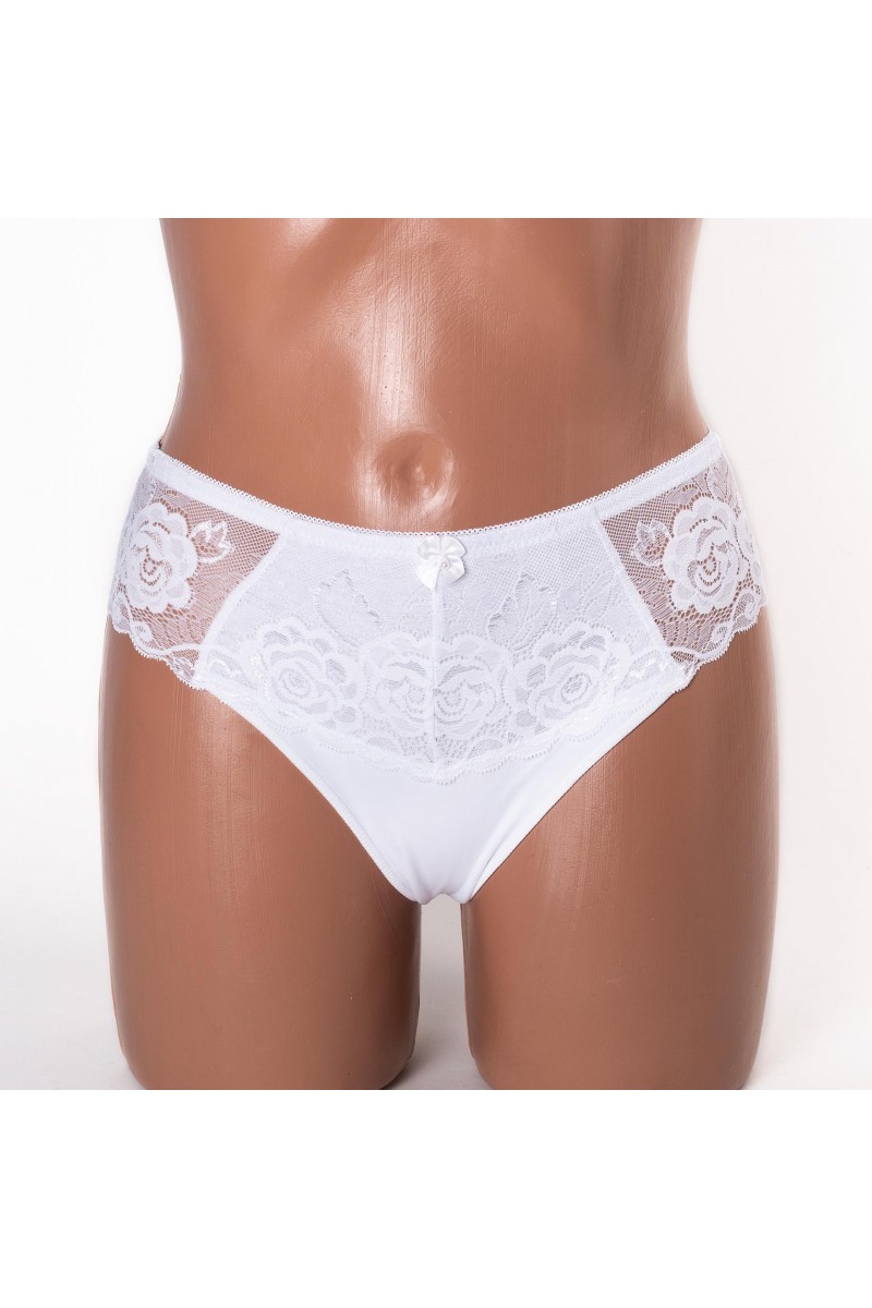 Жіночі трусики мікрофібра з мереживом Lanny mode 55420 білі k3641-2 Жіночі трусики мікрофібра з мереживом Lanny mode 55420 білі k3641-2